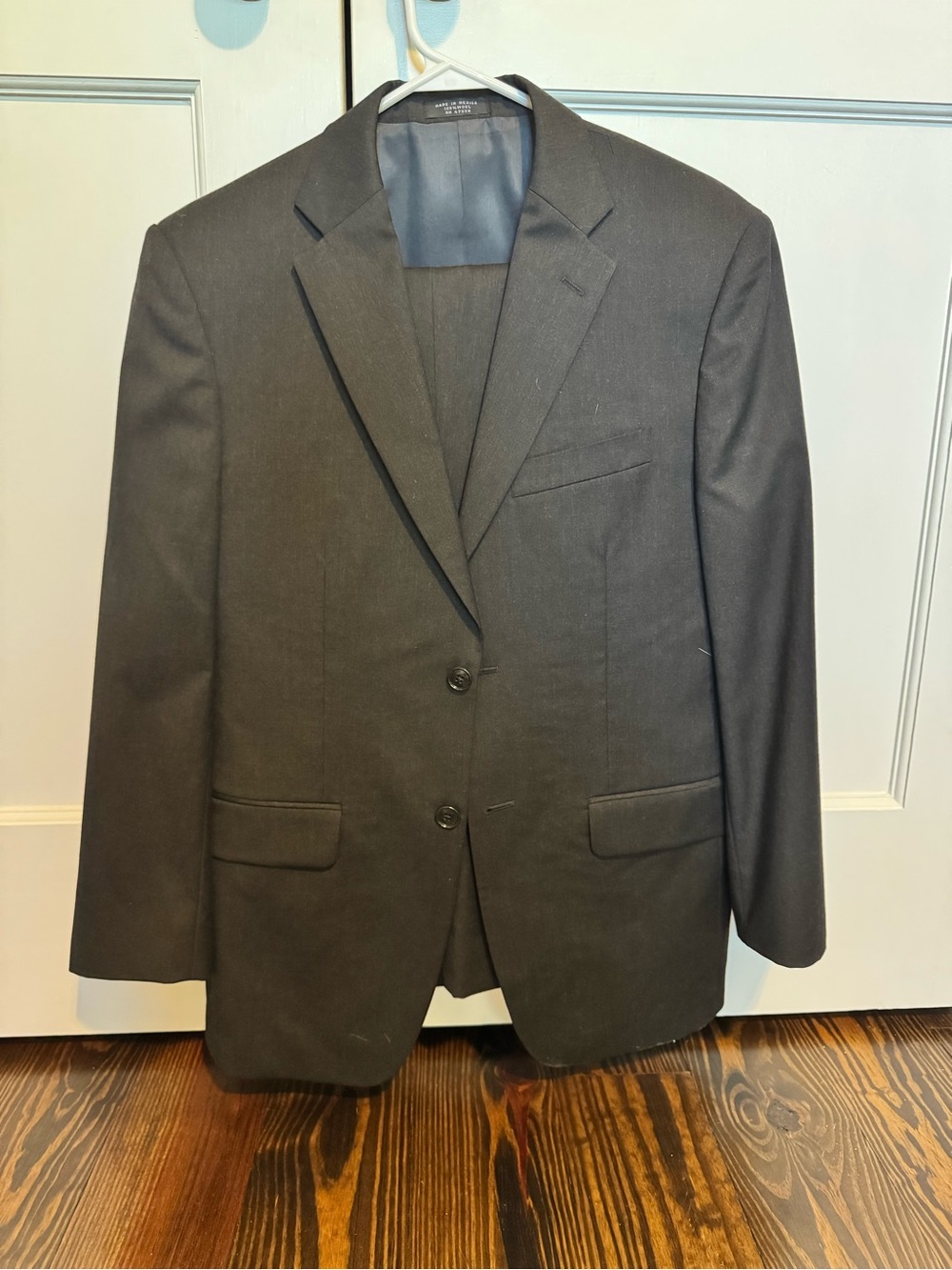 Men's Classic Black Tailored Two-Button Suit